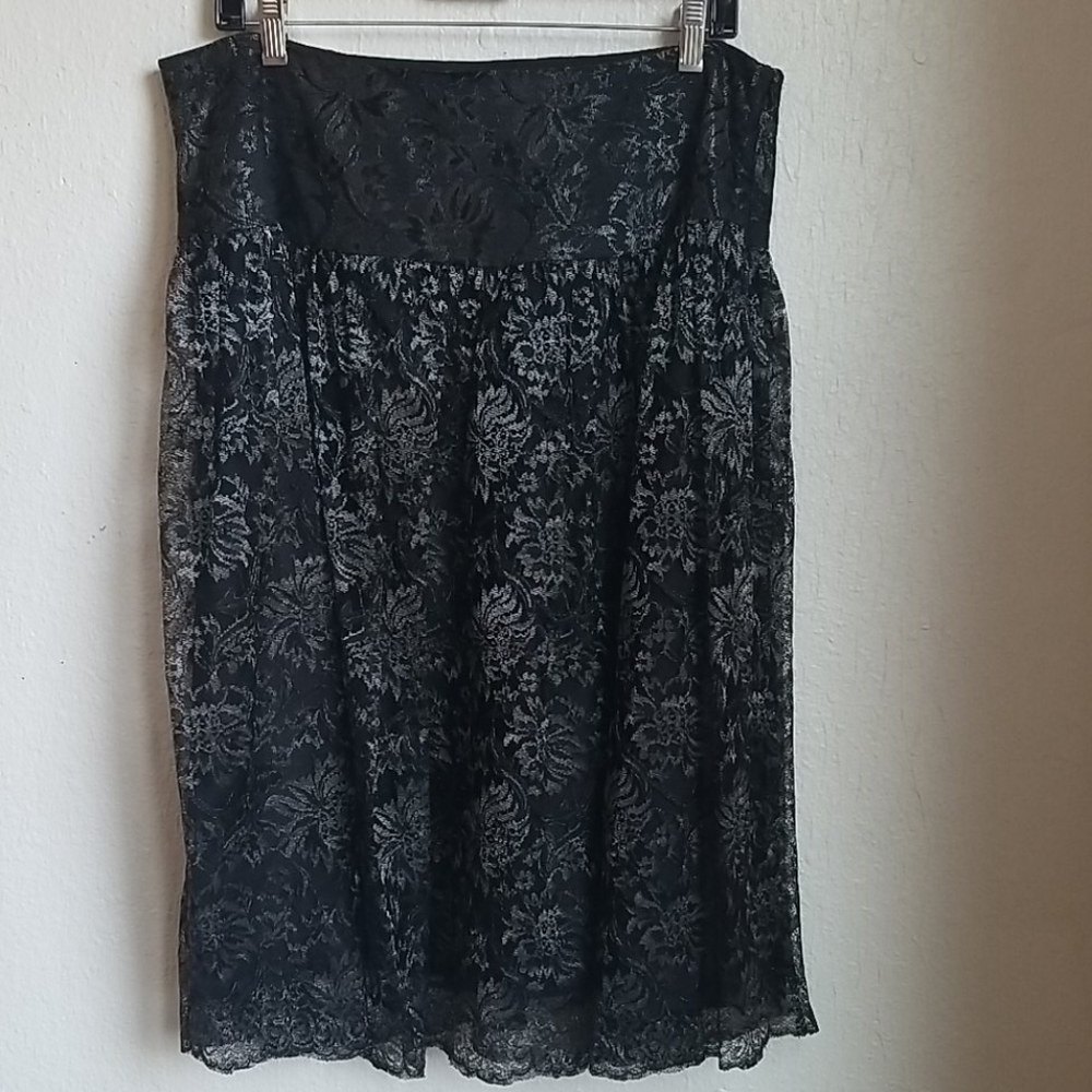 Black lace skirt